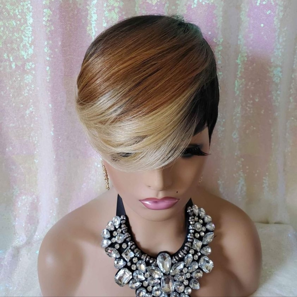 Human hair stylemix pixie cut wig - Picture 3 of 5